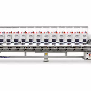 เครื่องปักคอมพิวเตอร์แบบหน้าเรียบ 12 หัว เลือกได้ 9 สี / 12 สี / 15 สี (ขึ้นอยู่กับระยะห่างของหัวเครื่อง)